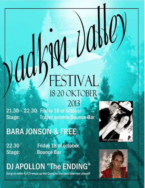 yadkin festival 2013 - bara and free Dj apollon friday 18 oct